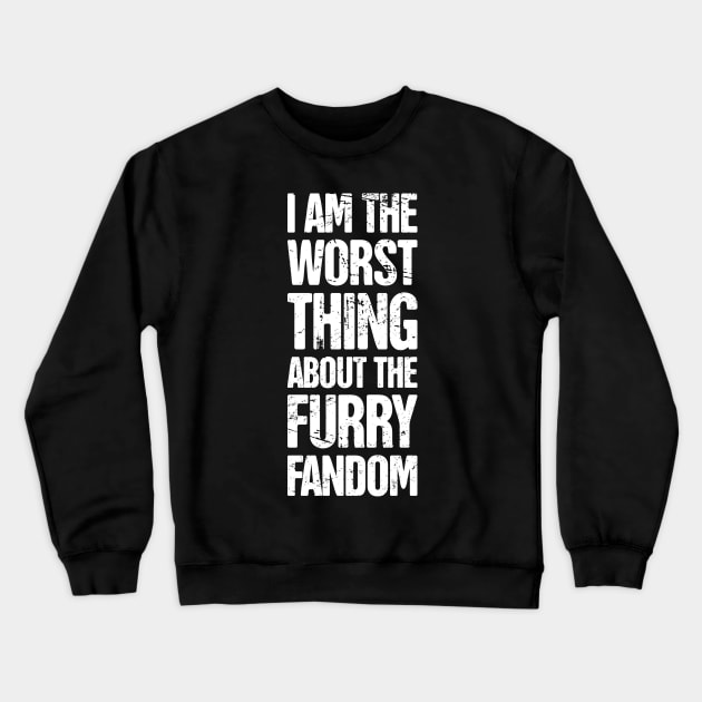 Funny Anthro Furry Fandom Fursuit Con Gift Crewneck Sweatshirt by MeatMan